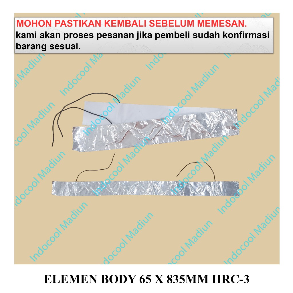 EB5 ELEMENT SAMPING HEATER PEMANAS MAGIC COM / RICE COOKER / ELEMEN BODY 65 X 835MM HRC-3
