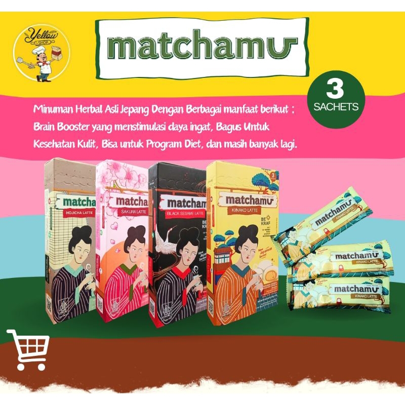 

MATCHAMU MINUMAN SERBUK ASLI JEPANG ISI 3 SACHET