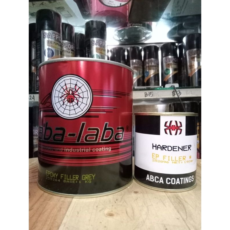 epoxy laba-laba -grey-1liter set-cat dasar-epoxi abu-cat dasar-cat duco