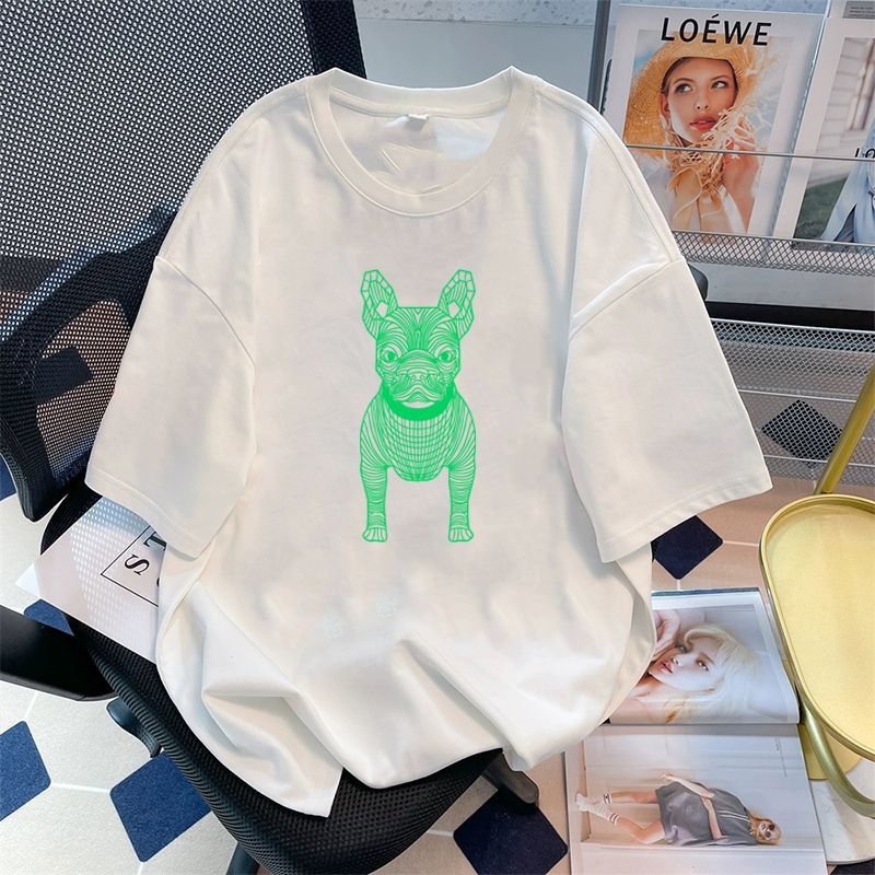 FLY BOY T-shirt Oversize Green Line Puppy | Kaos Putih