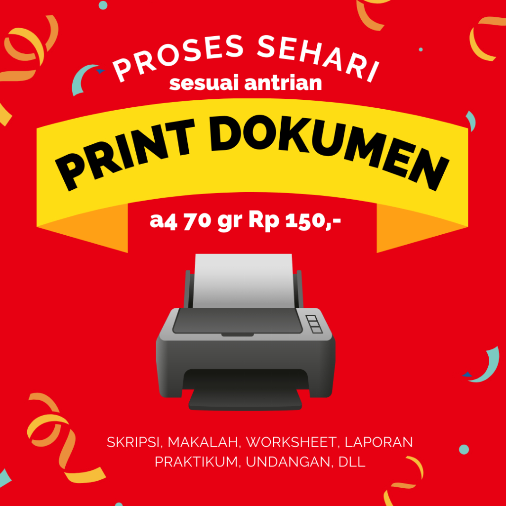 

Print Dokumen A4 75gr Hitam Putih & warna