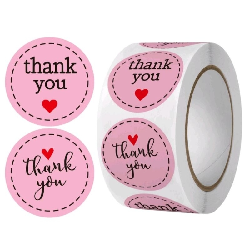 

Stiker Thank You 1 roll isi 500 pcs/stiker