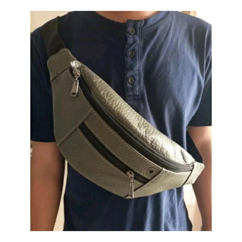 Waistbag kulit sapi asli