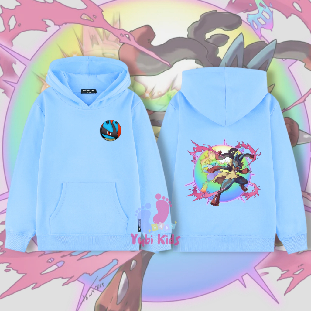 Hoodie Anak Lucario Pokemon / Jaket Anak Lucario Pokemon