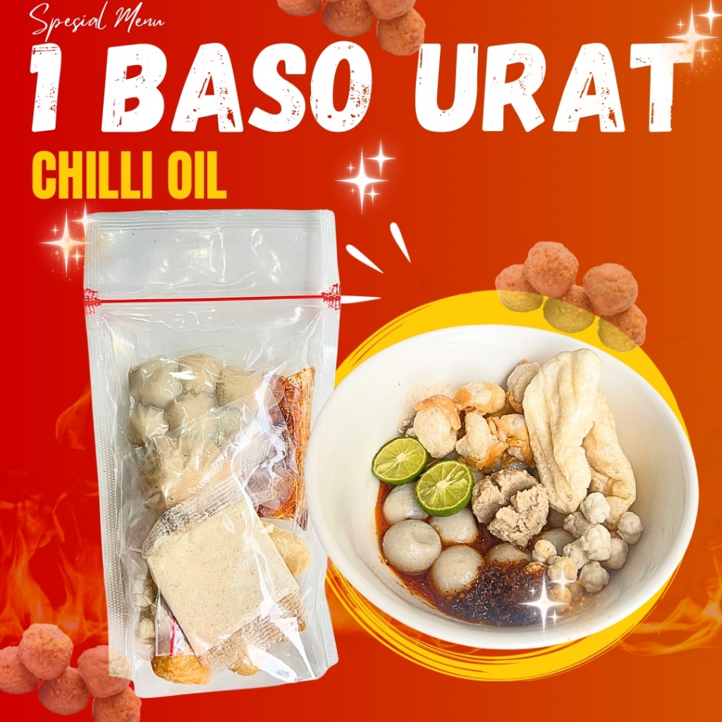

1 BUNGKUS BOCIRAT BASO URAT KUAH CHILLI OIL GUDANGSNACKTGR