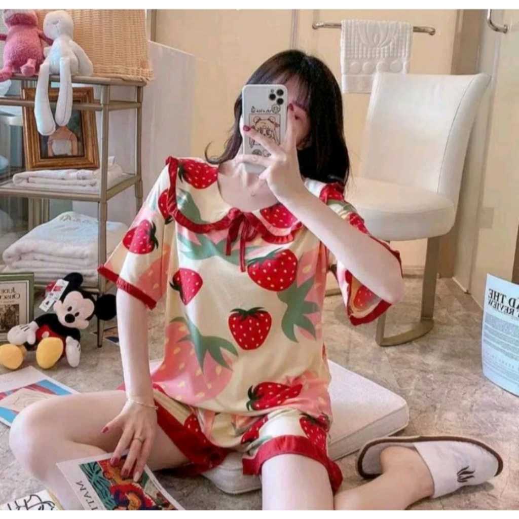 Baju Tidur Import | Piyama Import | Celana Hotpant | Baju Rumah | Baju Santai | Korea Style |  Daste