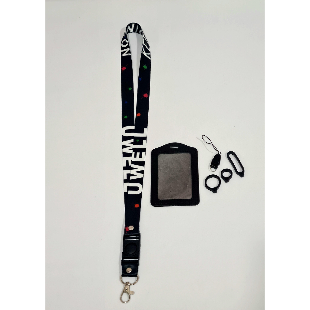 

Lanyard Premium UWELL " FREE " Case Gantungan Karet Oring Cantolan / Lanyard ID Card Custom Nico Safety