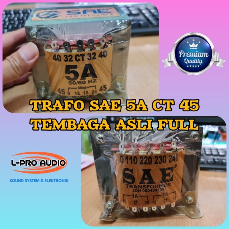 Trafo 5A CT45 SAE 5 amper besar ct45v tembaga asli