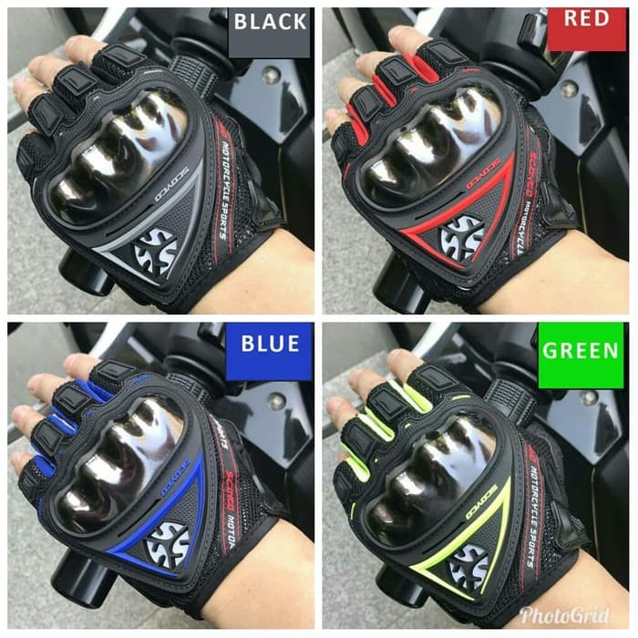 Sarung Tangan Motor / Gloves / Half Finger / Scoyco MC44D