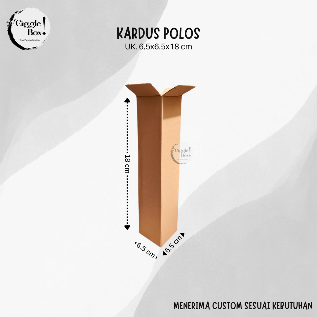 

Kardus baru Die Cut uk. 6.5x6.5x18 cm