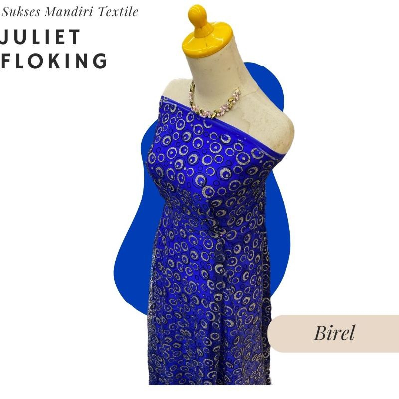 [JULIET FLOKING] Brukat Tile Premium Mewah Birel,Pink,Abu Tua, Silver | Harga ½ meter = 50 cm (Bahan