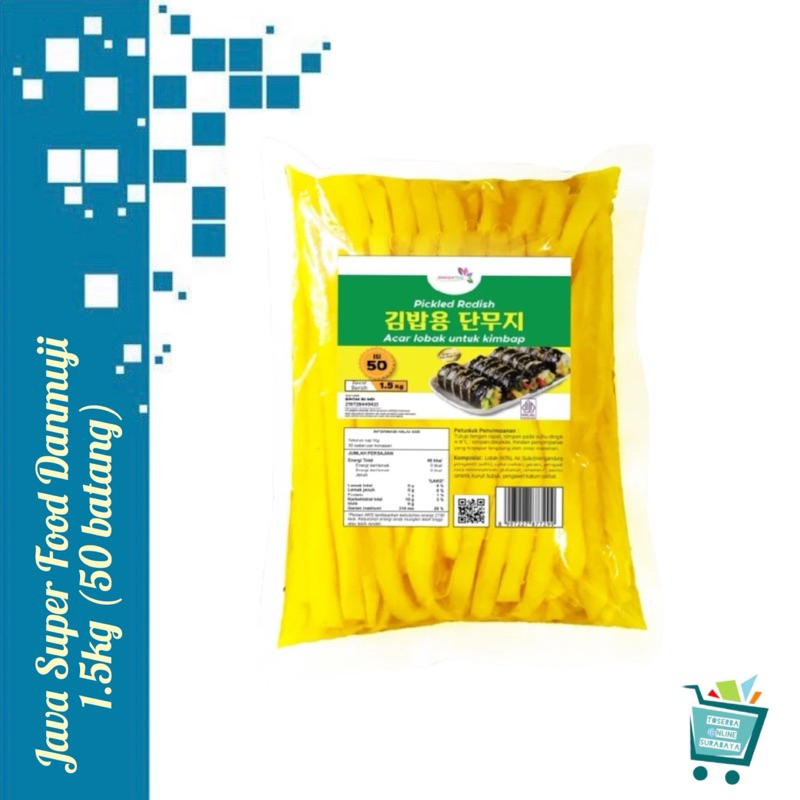 

Java Super Food Danmuji Panjang Kimbab / Gimbab Acar Lobak Kuning Untuk Kimbab / Gimbab 1.5kg / 1500gr Isi 50 Potong Panjang