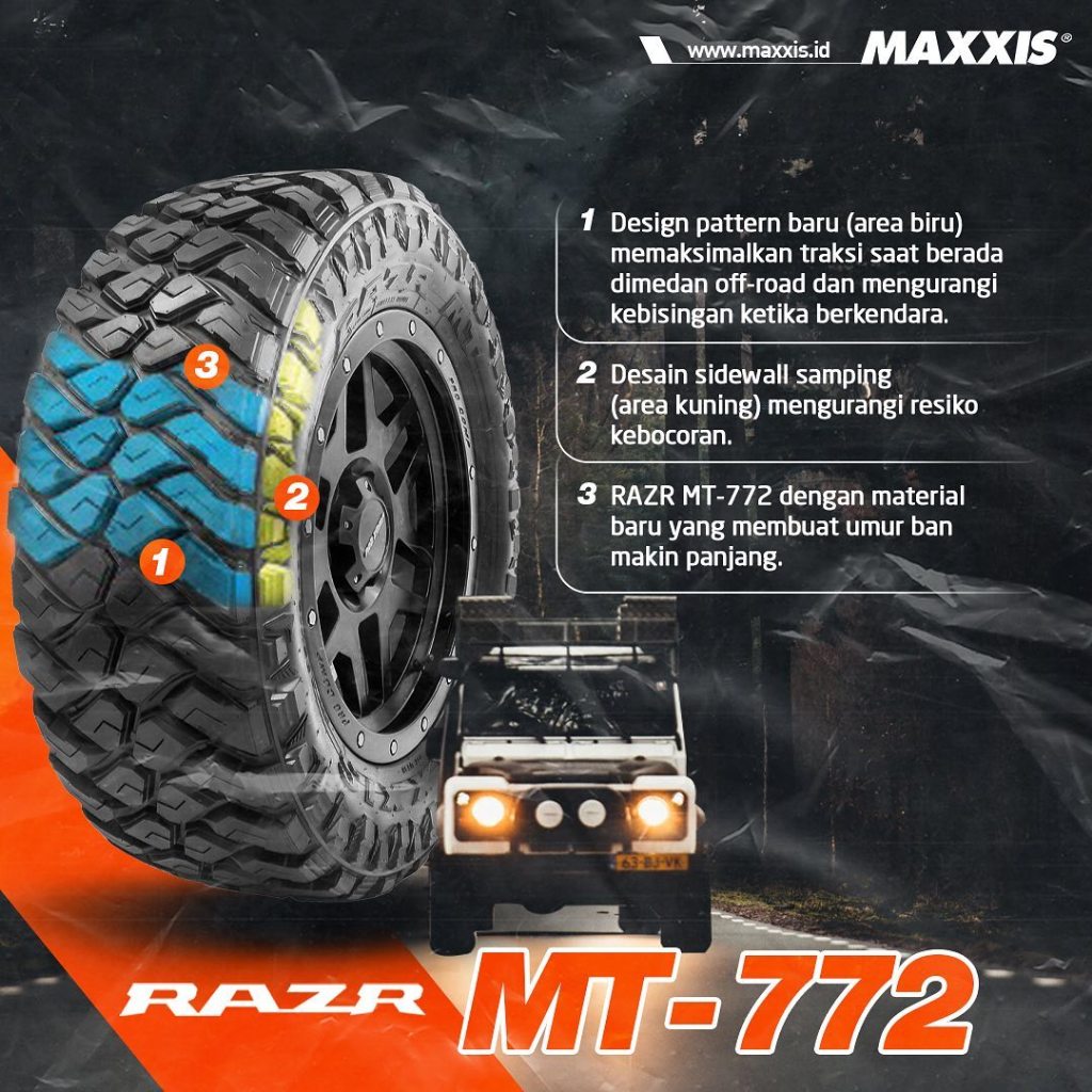 BAN MOBIL MAXXIS MT BAN OFFROAD MT772 RAZR 32X11.50 R15 RING 15-SIAP KIRIM-MAXXIS