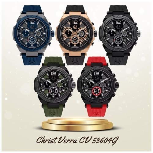 Jam Tangan Pria Original Asli  Christ Verra CV-53604G