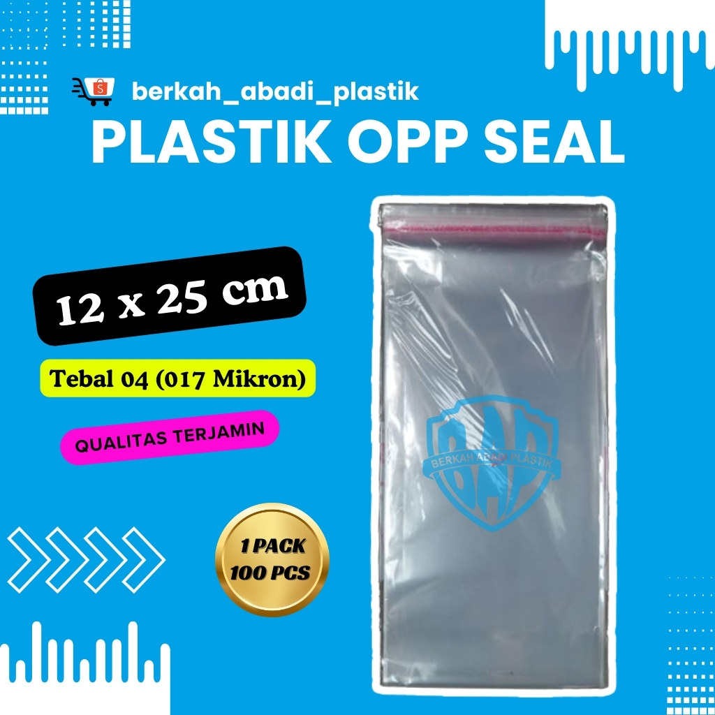 

Plastik Opp Seal 12x25 04 bening murah