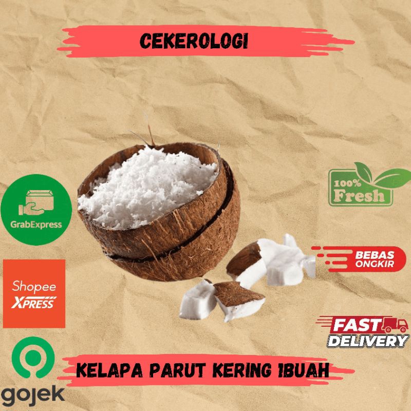 

Kelapa Parut Kering 1buah / Kelapa Parut / Kelapa Parut Fresh Berkualitas /JABODETABEK / Kelapa / Sayur Segar / Sayuran / Sayur