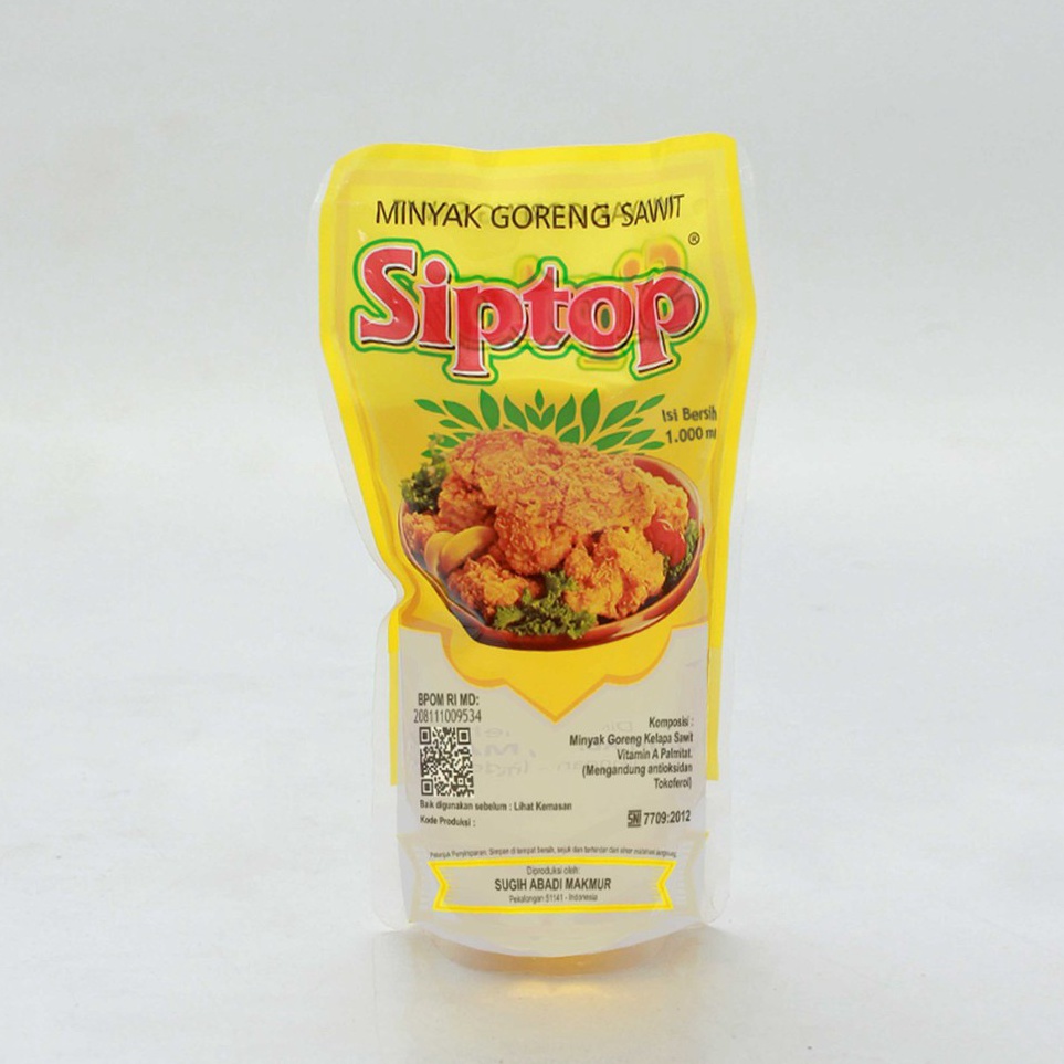 

Minyak Goreng Kemasan Siptop 1 ml 95 ml 85 ml 75 ml 65 ml Pouch Botol