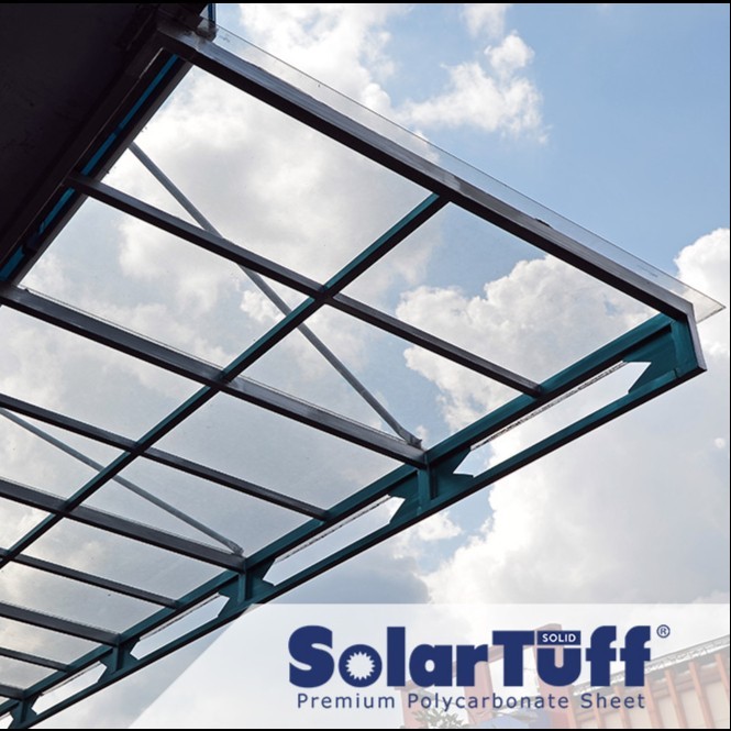 KANOPI MINIMALIS ATAP SOLARFLAT, SOLARTUFF, HOLLO GALVANIS