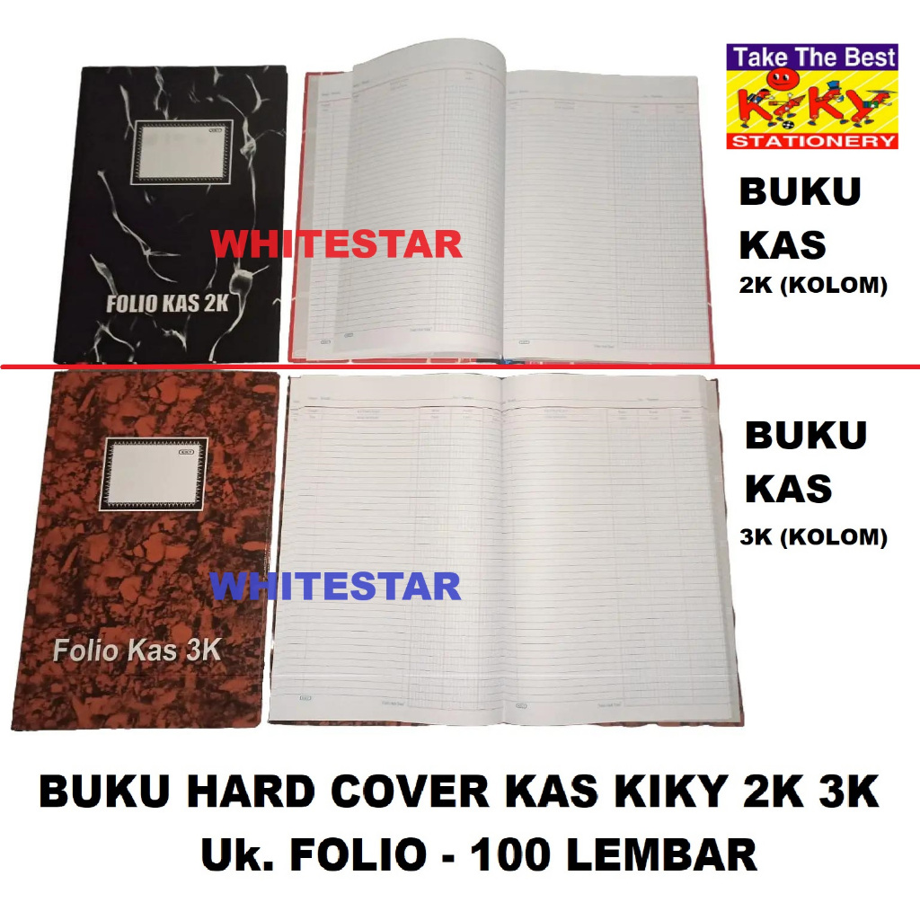 

buku tulis hard cover kas kiky 2k 3k 100 lembar - Uk. / ukuran folio / f4