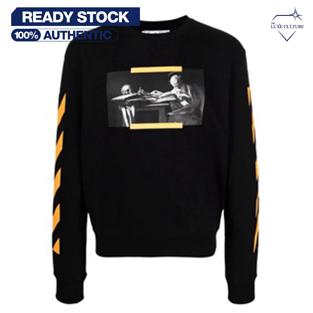 Off White Caravaggio Black Yellow Crewneck