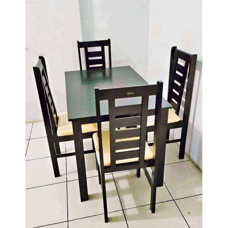 MEJA MAKAN KAYU JOK BUSA 4 KURSI
