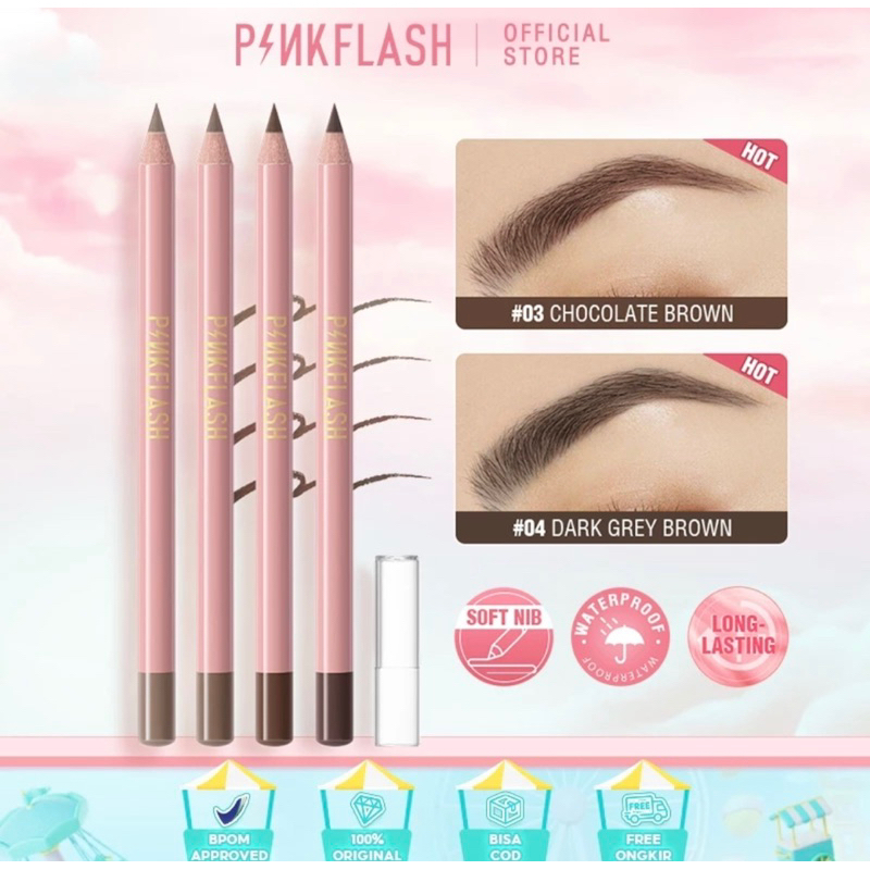 PinkFlash Eyebrow Pencil Pinkflash Eyebrow Pink Flash Pensil Alis Pink Flash Pensil Alis Pinkflash
