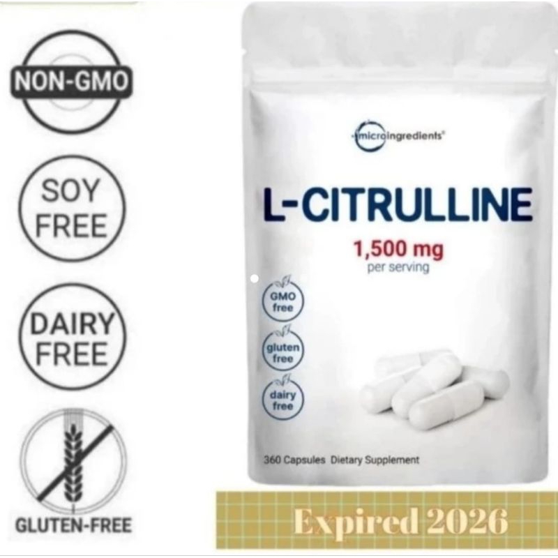 Microingredients L Citrulline 1500mg Isi 360 Kapsul Asli USA