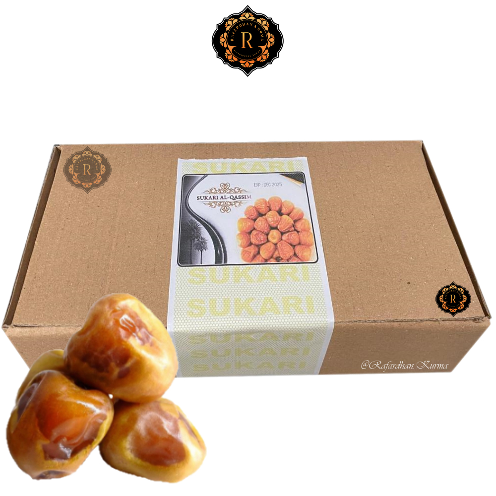 

KURMA RAJA SUKARI 1KG//KURMA SUKARI PREMIUM [KEMASAN DUS COKLAT]