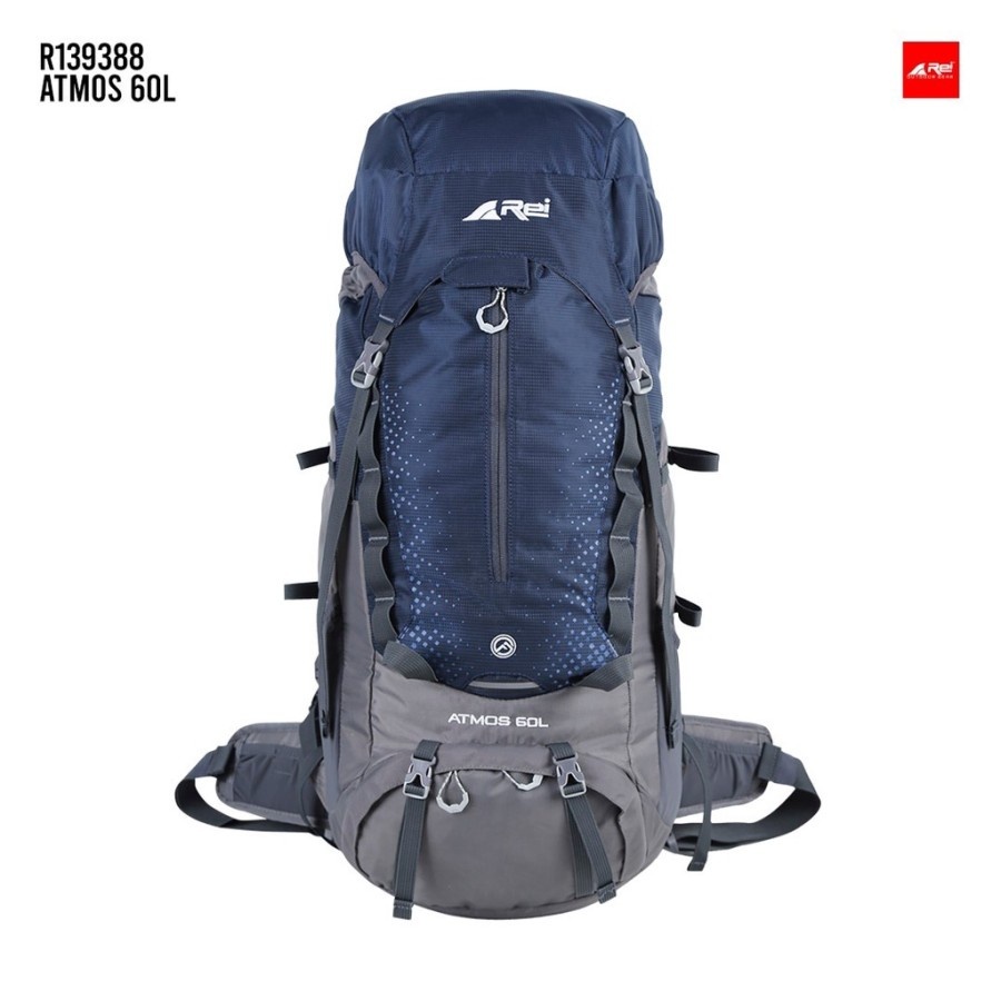 Tas Gunung Carrier Atmos 60L Dapat Rain Cover Original Arei