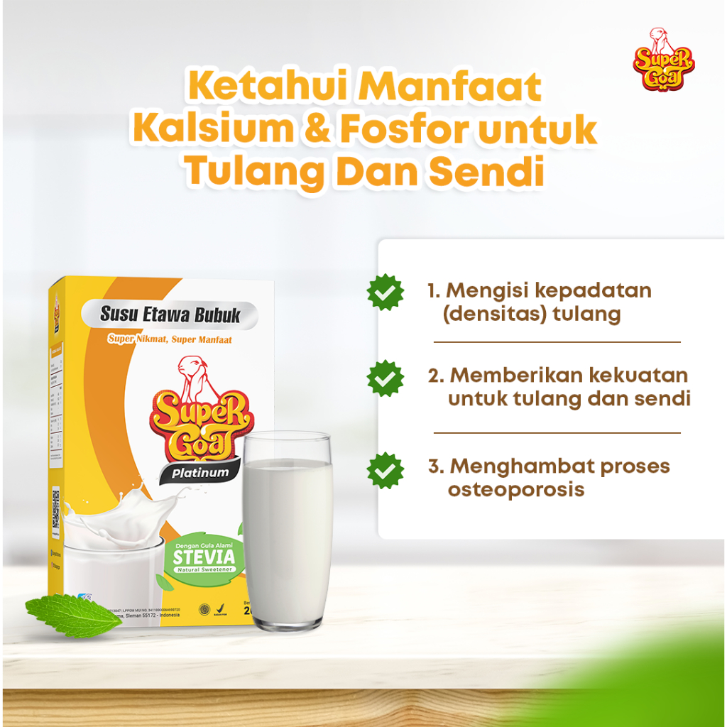

MInuman Susu Etawa Bubuk Dan Daun Stevia Alami 0 kalori 1 Box