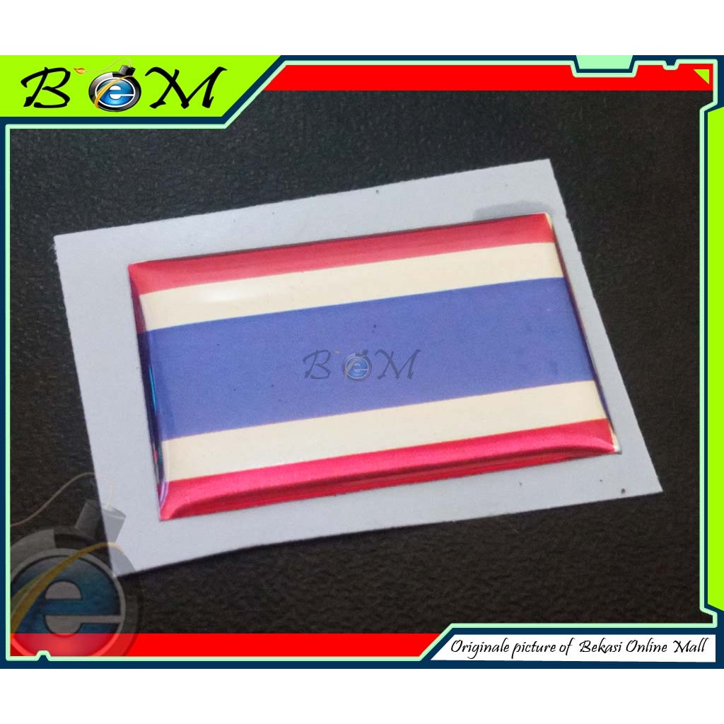 

Sticker stiker Timbul bendera thailand tailan 3x2 cm