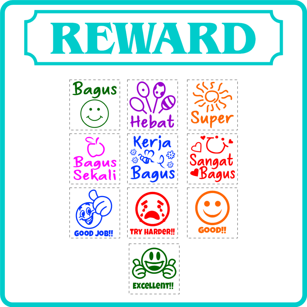 

Stempel Nilai Guru / Penilaian / Koreksi / Checked / Reward Siswa Murid Sekolah