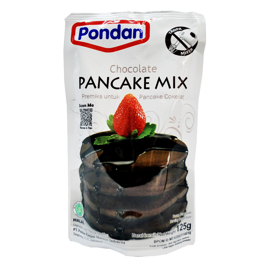 

Tepung Pondan Pancake Mix Chocolate 125 Gram
