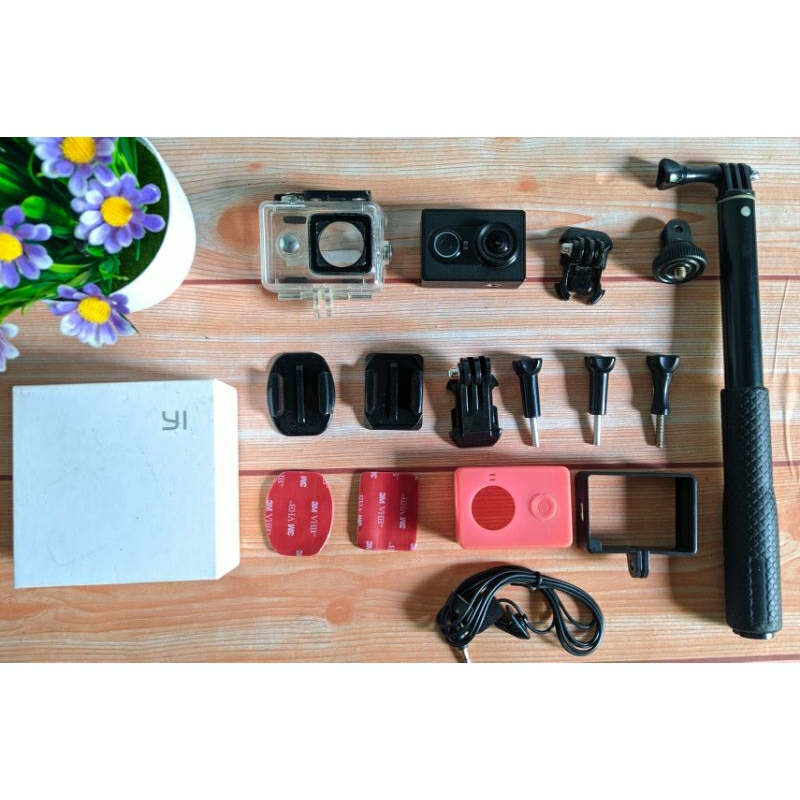 100% ORI | Yi cam INTERNASIONAL action camera paket motovlog mic eksternal | bukan gopro hero 4 hero
