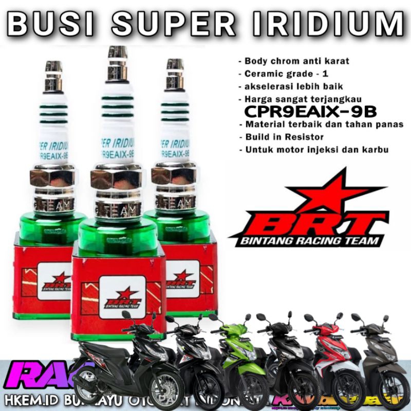 Busi Iridium BRT Racing BeAT Fi Esp Karbu BeAT Pop Eco Sporty BeAT Street Deluxe Led 2020