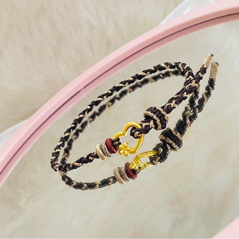 GELANG TSLI EMAS ASLI 24K CHARM LOVE EMAS HK ASLI 9999%