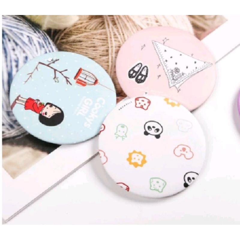 Kaca Cermin Bulat Karakter/ Souvenir / Make Up Mini