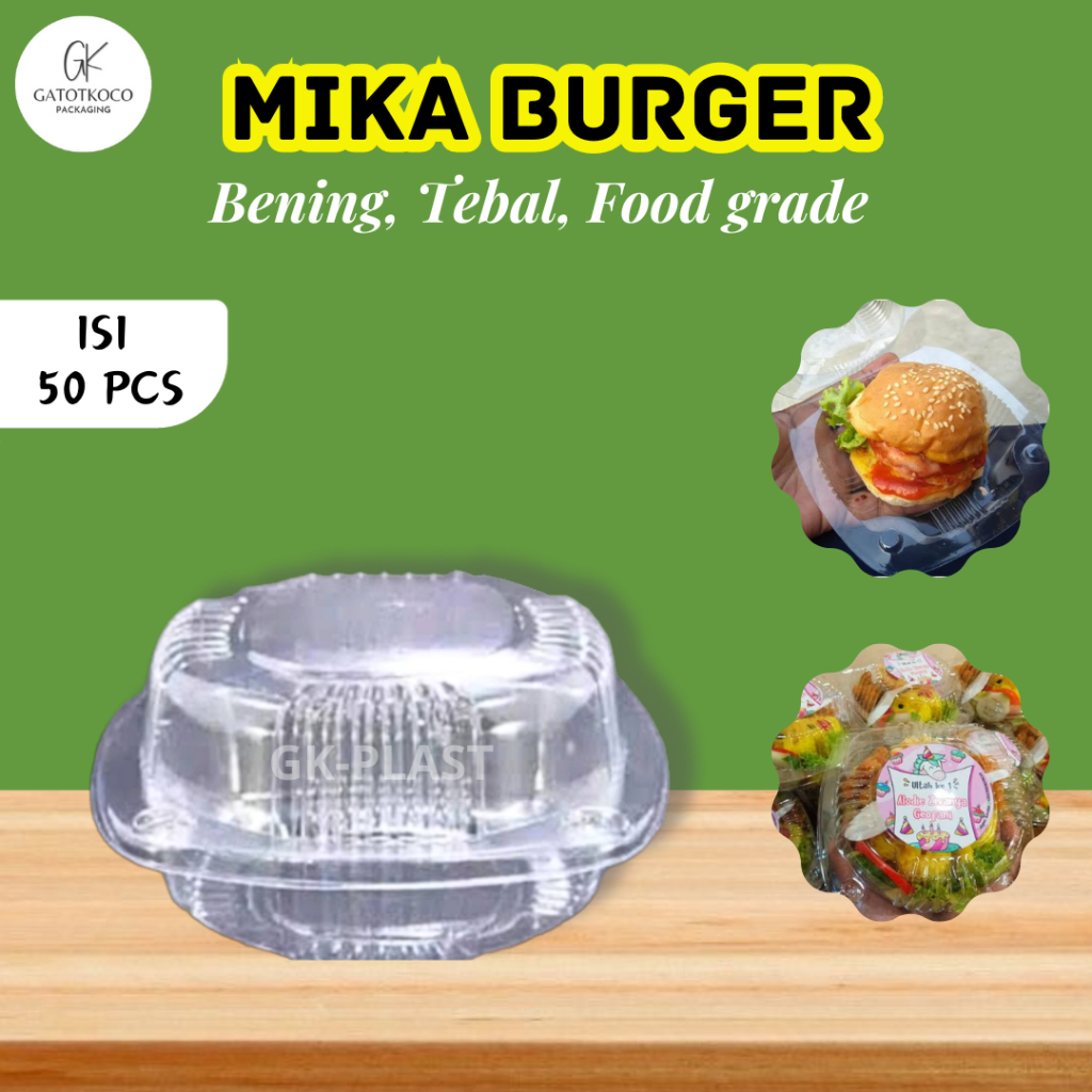 (50 pcs) Mika Burger/Mika Bulat/mika takoyaki/mika bulat/mika donat