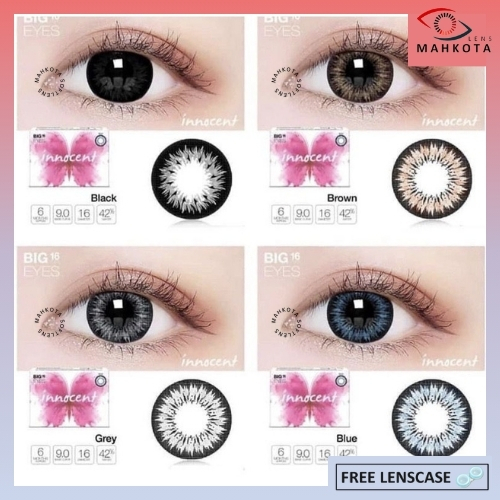 SOFTLENS X2 INNOCENT NORMAL & MINUS (-0.50 S/D -6.00) X2 EXOTICON DIA 16MM WARNA/ FREE LENSCASE / GR
