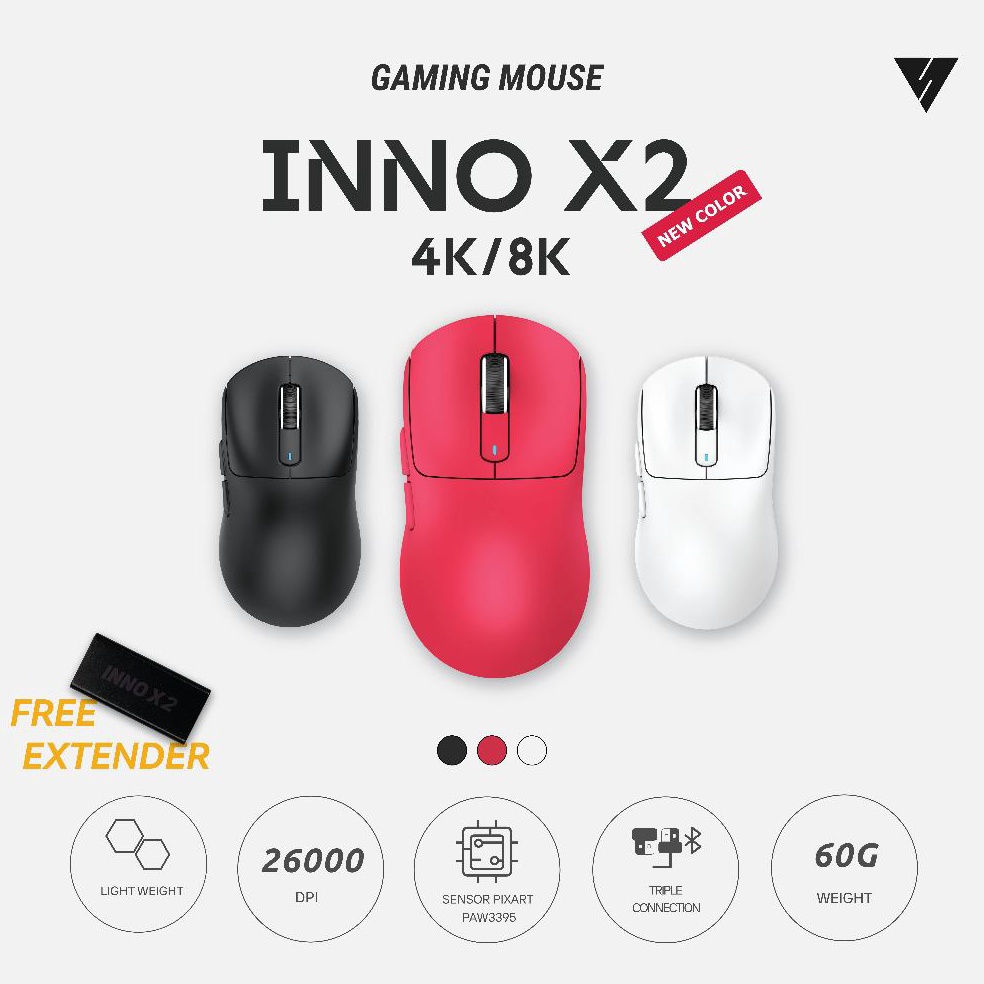 Terbagus VortexSeries INNO X2 Super Light Wireless Gaming Mouse