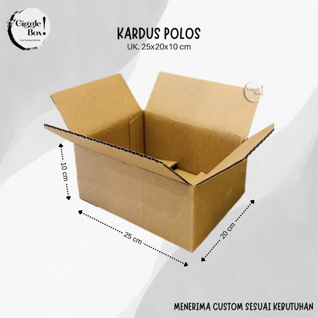 

Kardus Box Polos baru uk. 25x20x10 cm