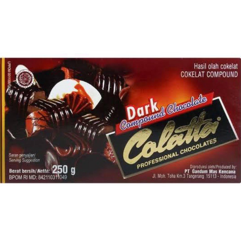 

New Trend Collata Dark Compound Chocolate 25 Gram Colatta Dark Compound