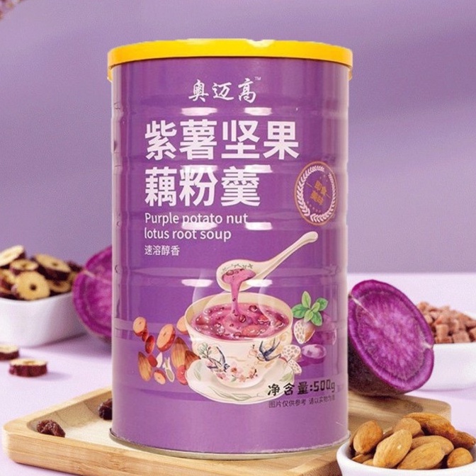 

Paket Hemat Lotus Root Powder Purple Potato Nut Lotus Root Soup Bubur Akar Teratai Oufen 5Gr