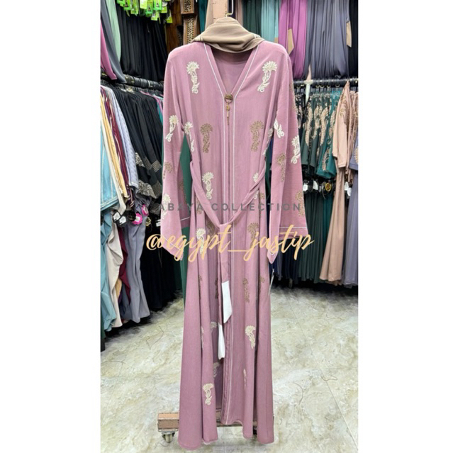 ABAYA CRINKLE MOTIF BUNGA | ABAYA ORIGINAL MESIR | ABAYA ARAB | ABAYA MURAH MEWAH