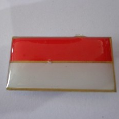 (2,5cm x 4cm) Pin Bros Merah Putih Lapis Resin Belakang Magnet
