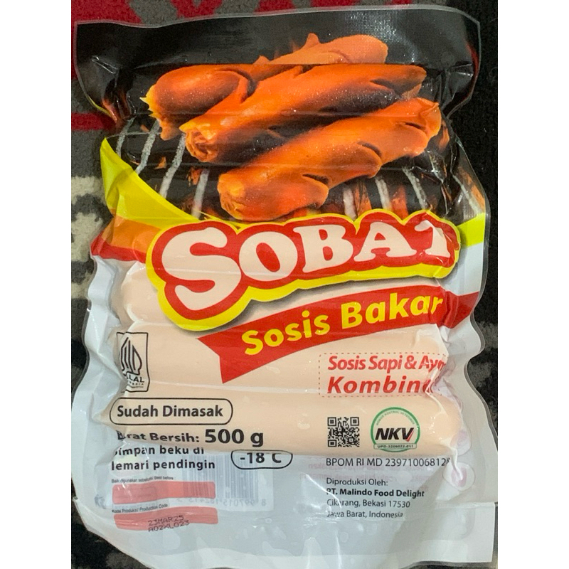 

SOBAT Sosis Bakar Jumbo 500gr / Sosis Kombinasi Daging Sapi & Ayam