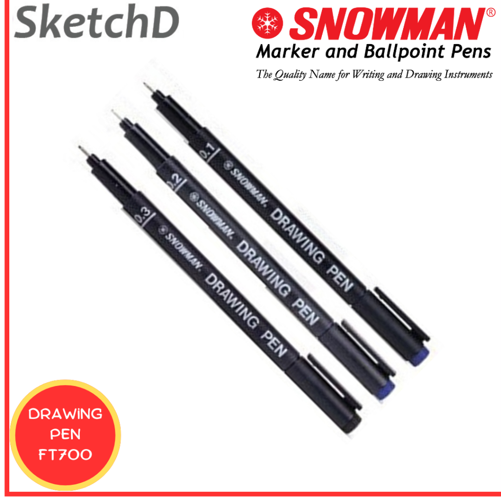 

Pena Gambar mata jarum Snowman Drawing Pen FT 700 needle point