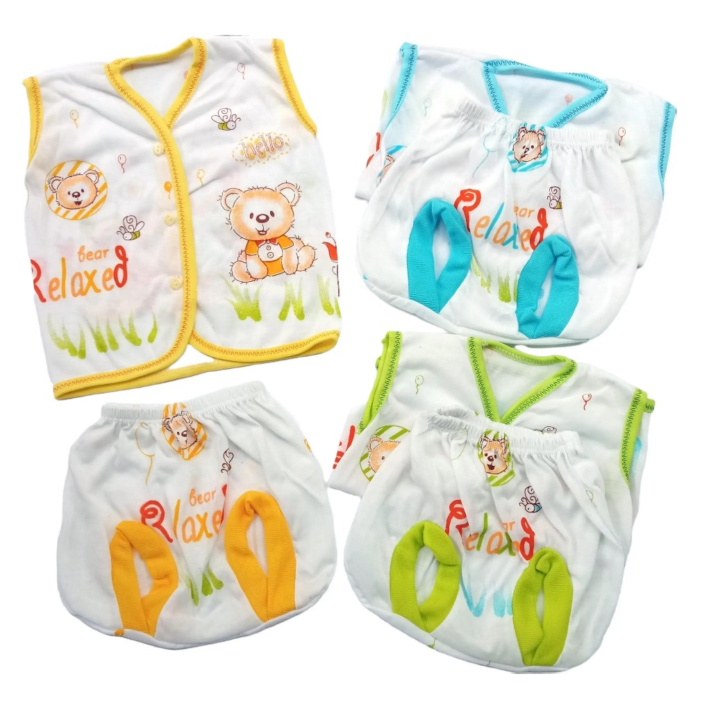 Setelan Baju Bayi Baru Lahir Newborn Yukensi Perempuan Laki Laki Katun Tc Lembut Nyaman
