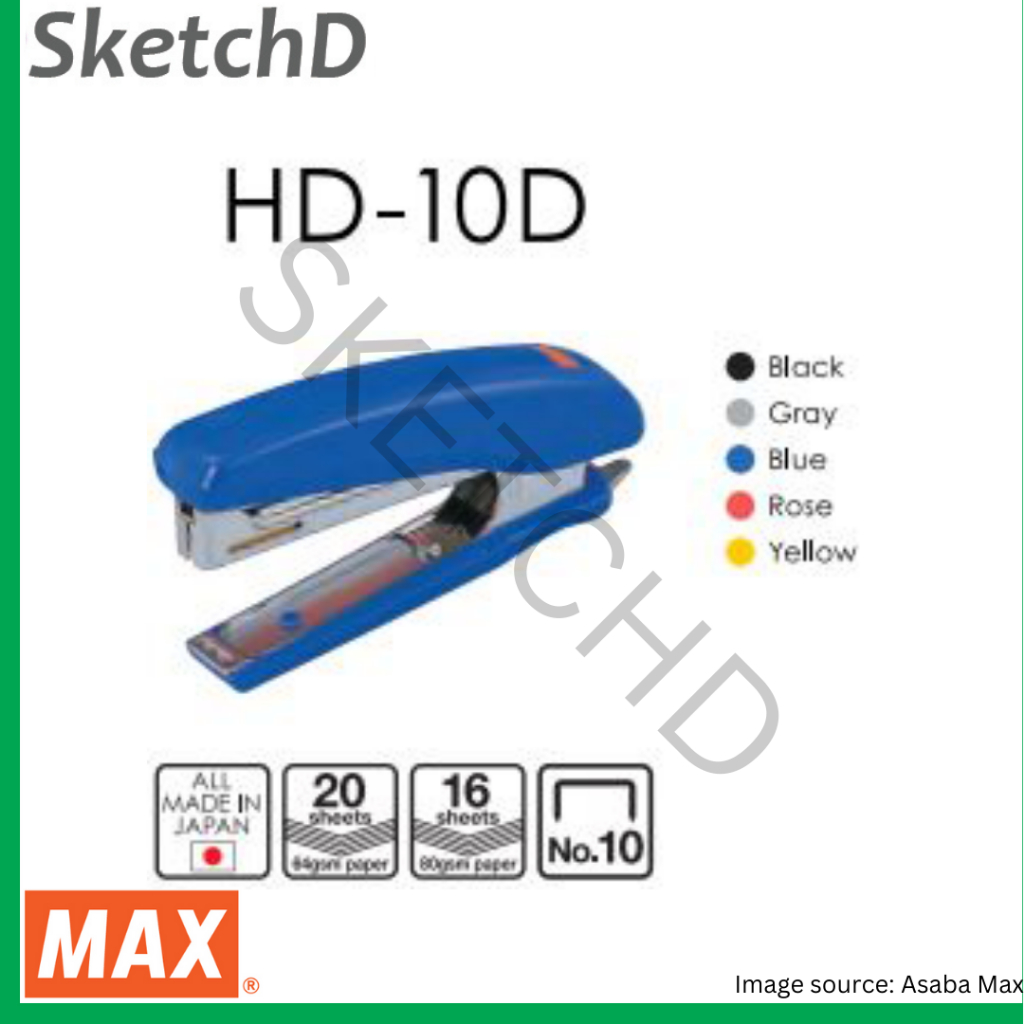 

Stapler / Hekter Sedang No10 Max HD10D Kapasitas Double