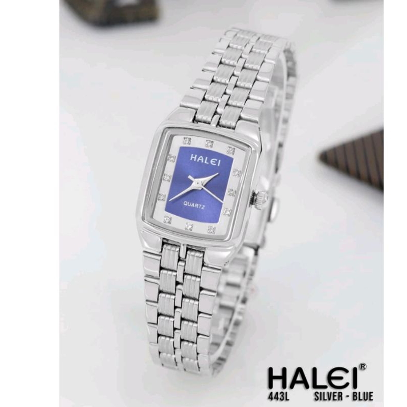 HALEI Watch Jam Tangan Wanita Cewek Perempuan Original Rantai Stainless Steel Terbaru Kekinian Tahan